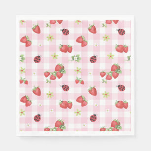 Guardanapo De Papel Aniversário de Um Ano Berry Sweet