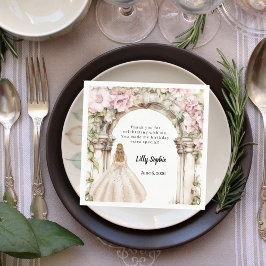 Guardanapo De Papel Aniversário de vestidos cor-de-rosa