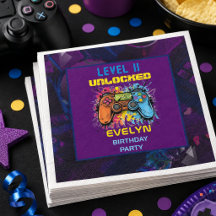 Aniversário de Video Game Game On Level Up