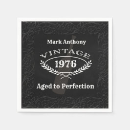 Guardanapo De Papel Aniversário de Vinho Envelhecido
