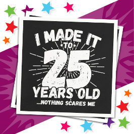 Guardanapo De Papel Aniversário do 25 Sarcastic Meme, 25 anos