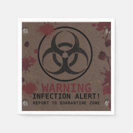 Guardanapo De Papel Aniversário do Apocalypse Zombie | Halloween Bioha