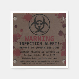 Guardanapo De Papel Aniversário do Apocalypse Zombie | Halloween Bioha