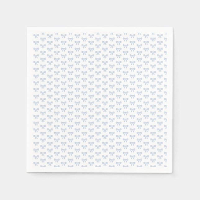 Guardanapo De Papel Aniversário do Arco Chá de fraldas Azul (Frente)