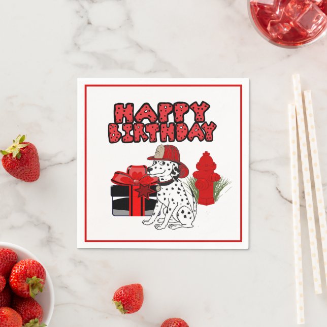 Guardanapo De Papel Aniversário do Bombeiro Dalmaciano (Insitu)