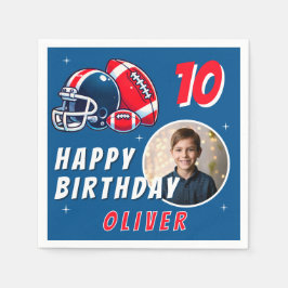 Guardanapo De Papel Aniversário do Cartoon de Capacetes de Futebol
