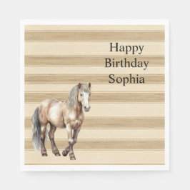 Guardanapo De Papel Aniversário do Cavalo de Fazenda Ocidental