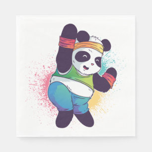 Guardanapo De Papel Aniversário do Chá de fraldas de dança do Urso de
