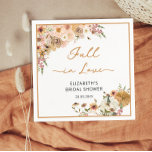 Guardanapo De Papel Aniversário do Chá de panela de Abóbora da Flor de<br><div class="desc">Chá de panela de Abóbora da Flor Elegante Aniversário Napkins. A maioria das letras é editável - clique no botão "Personalizar mais" para editar. Itens correspondentes na nossa loja PrettyDesignHouse. Obrigado!</div>