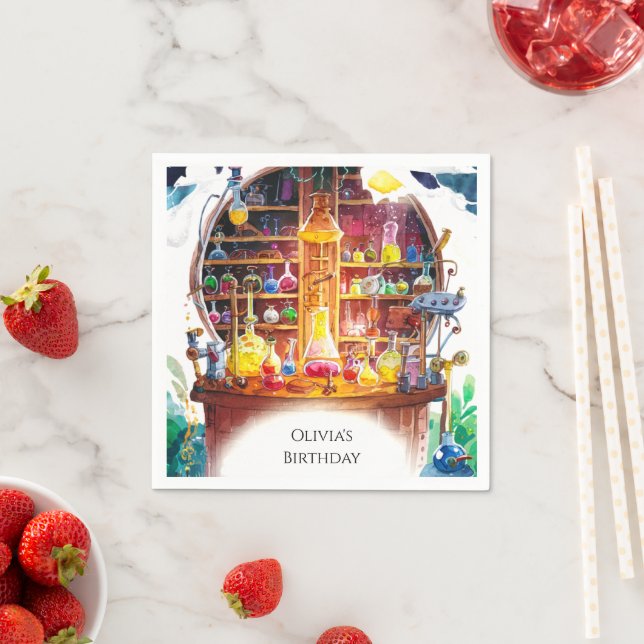 Guardanapo De Papel Aniversário do Cientista Mágico das Crianças Simpl (Insitu)