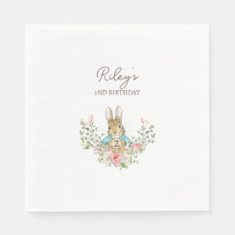 Guardanapo De Papel Aniversário do Coelho Clássico