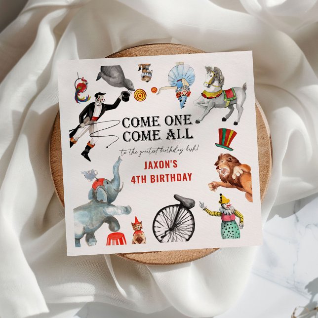 Guardanapo De Papel Aniversário do Festival de Carnaval do Circo Moder (Criador carregado)