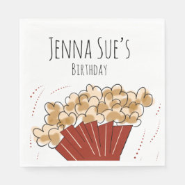 Guardanapo De Papel Aniversário do Filme de Pipoca