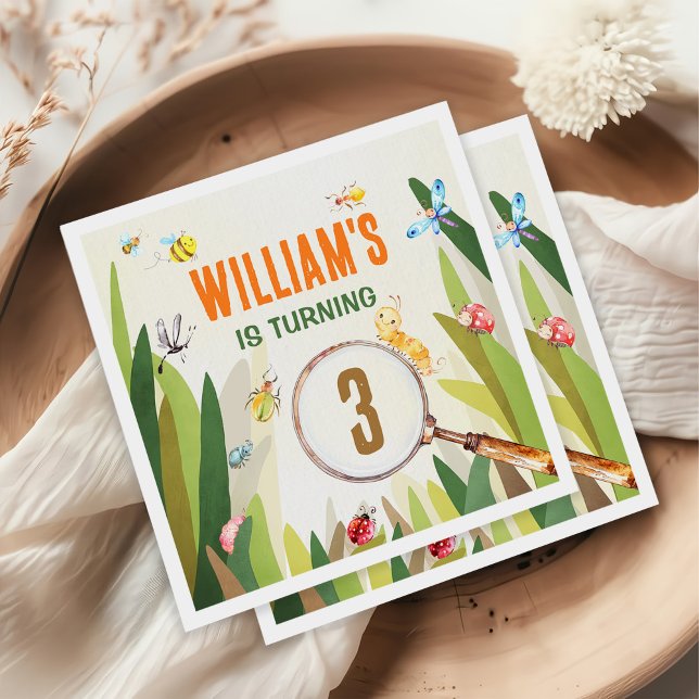 Guardanapo De Papel Aniversário do Inseto Inseto de Aquarela (Criador carregado)