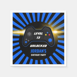 Guardanapo De Papel Aniversário do Jogo Azul Napkins