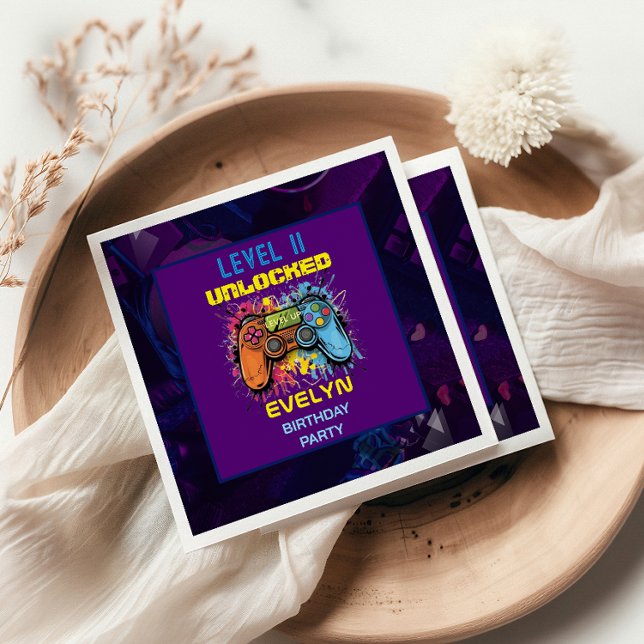 Guardanapo De Papel Aniversário do Jogo no Nível Superior (Criador carregado)