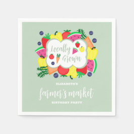 Guardanapo De Papel Aniversário do Mercado de Fazendeiros Cultivados L
