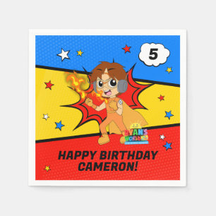 Guardanapo De Papel Aniversário do Mundo de Ryan