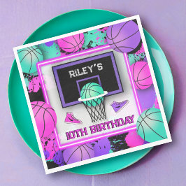 Guardanapo De Papel Aniversário do Neon Basball Sneakers e Paint Splat