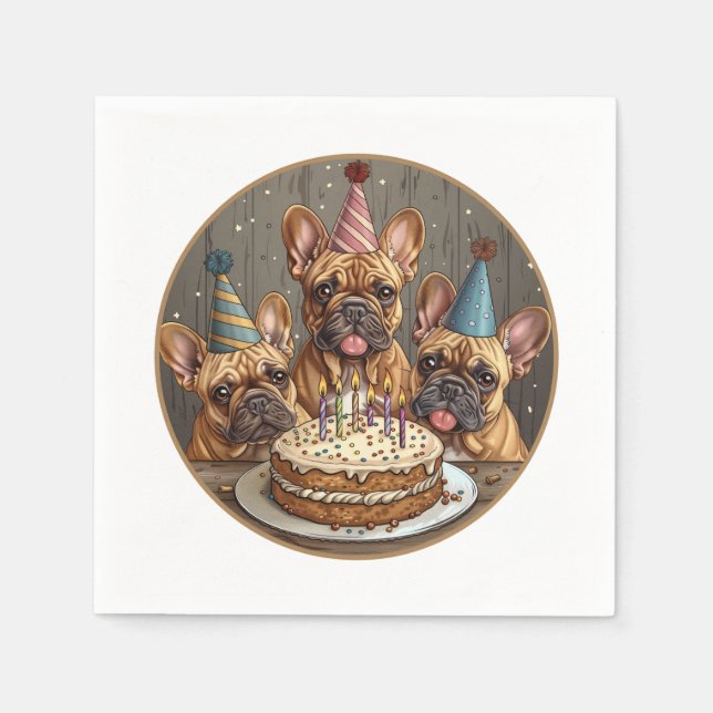 Guardanapo De Papel Aniversário do Partido Bulls Francês (Frente)