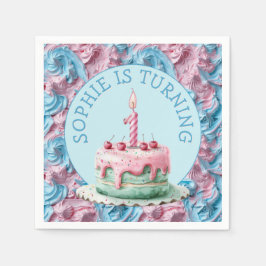 Guardanapo De Papel Aniversário do partido Buttercreme