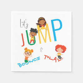 Guardanapo De Papel Aniversário do Partido do Parque de Trampoline do 