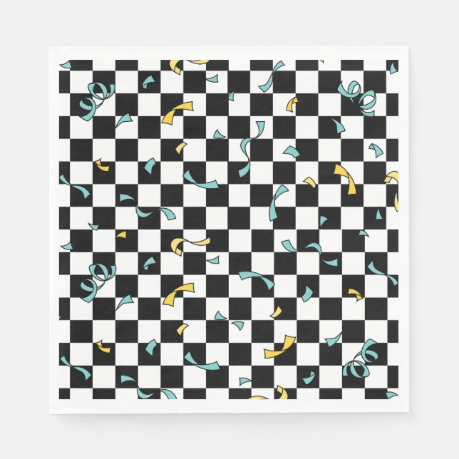 Guardanapo De Papel Aniversário do Partido do Vamos Retroativo (Frente)