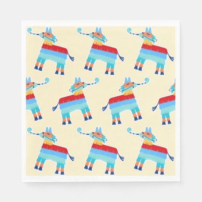 Guardanapo De Papel Aniversário do Partido Pinata Napkins (Frente)