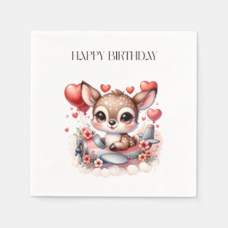 Guardanapo De Papel Aniversário do Piloto de Veado