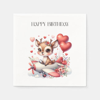 Guardanapo De Papel Aniversário do Piloto de Veado