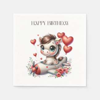 Guardanapo De Papel Aniversário do Piloto Pônei