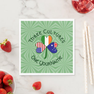 Guardanapo De Papel Aniversário do Shamrock na Irlanda Australiana