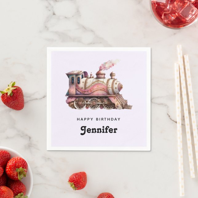 Guardanapo De Papel Aniversário do Steampunk Steampunk do Motor do Com (Insitu)