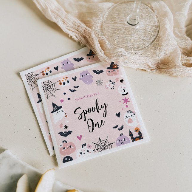 Guardanapo De Papel Aniversário do Tema do Dia das Bruxas (Criador carregado)