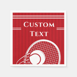 Guardanapo De Papel Aniversário do treinador do jogador de Tênis com r