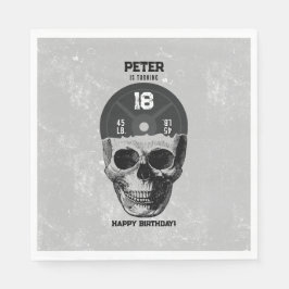 Guardanapo De Papel Aniversário do Treino do Crânio em Placa de Peso