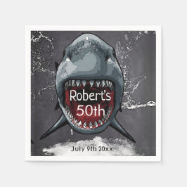 Guardanapo De Papel Aniversário Do Tubarão, Ataque Ao Tubarão,