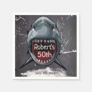 Guardanapo De Papel Aniversário Do Tubarão, Ataque Ao Tubarão,