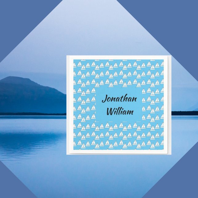 Guardanapo De Papel Aniversário do veleiro (Criador carregado)