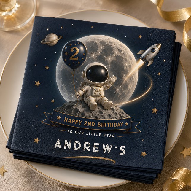 Guardanapo De Papel Aniversário Dois Para a Lua (Criador carregado)