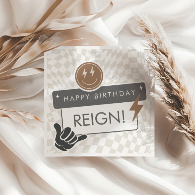 Guardanapo De Papel Aniversário dos Rapazes Legal (Criador carregado)