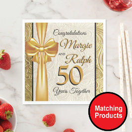 Guardanapo De Papel Aniversário Dourado