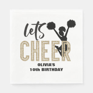Guardanapo De Papel Aniversário Dourado e Negro