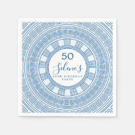 Guardanapo De Papel Aniversário elegante grego ou romano com cores per