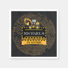 Guardanapo De Papel Aniversário em Construção Personalizado