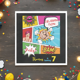 Guardanapo De Papel aniversário em quadrinhos de pop