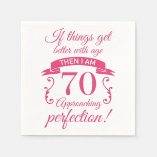 Guardanapo De Papel Aniversário engraçado 'Perfection do 70