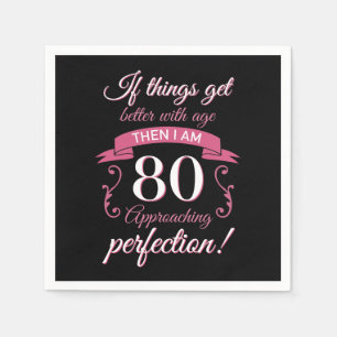 Guardanapo De Papel Aniversário engraçado 'Perfection do 80