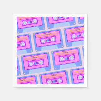 Guardanapo De Papel Aniversário feliz estético Vaporwave dos anos 90