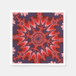 Guardanapo De Papel Aniversário Fratural Vermelho, Azul e Rosa